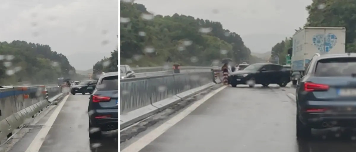 Testacoda sull'A2 in direzione Rogliano. Traffico rallentato