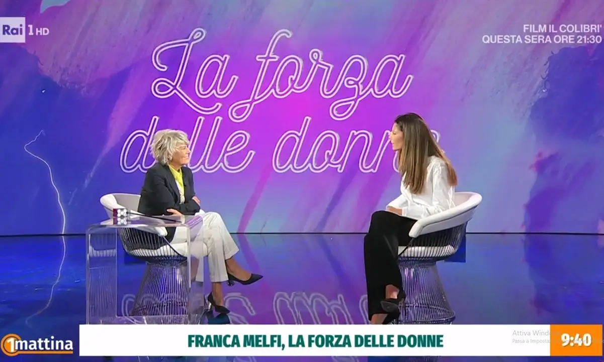 Franca Melfi ospite di Uno Mattina: «Affascinata dal Campus di Cosenza»