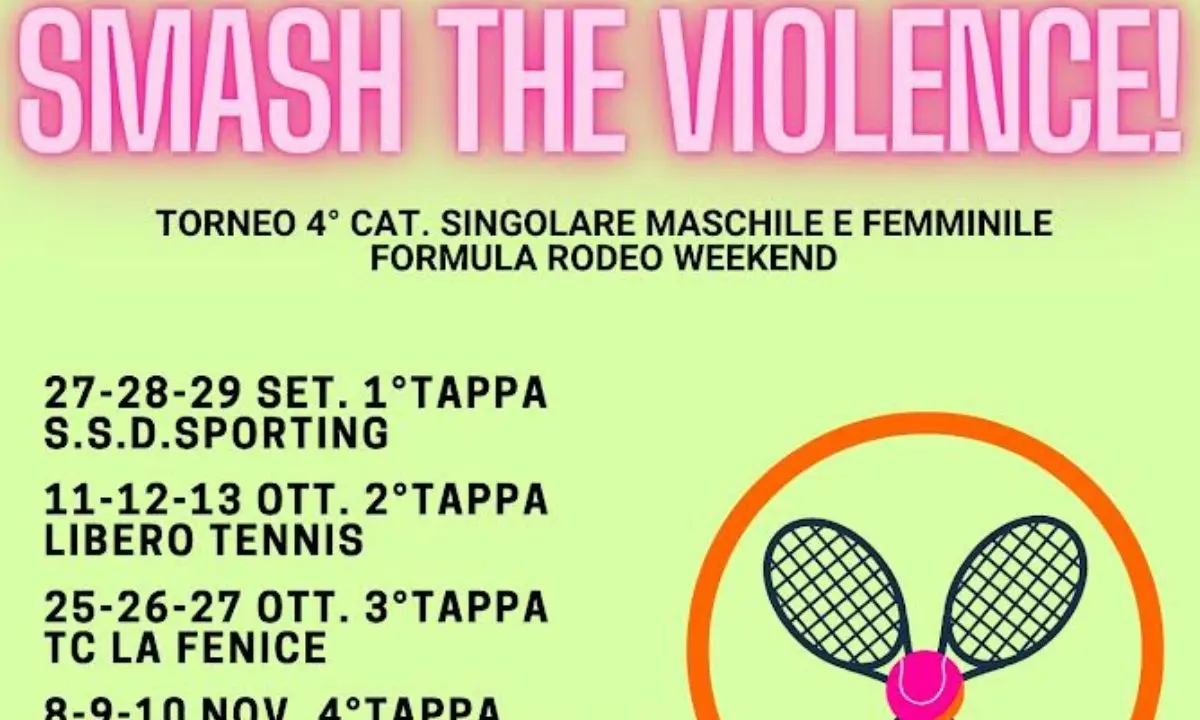 \"Smash the violence\", il tennis cosentino contro la violenza sulle donne