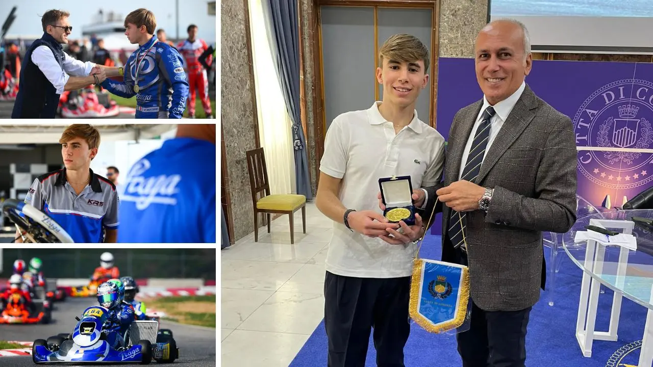 Ermanno Quintieri sul podio del campionato italiano di karting, Caruso: «Orgogliosi di lui»
