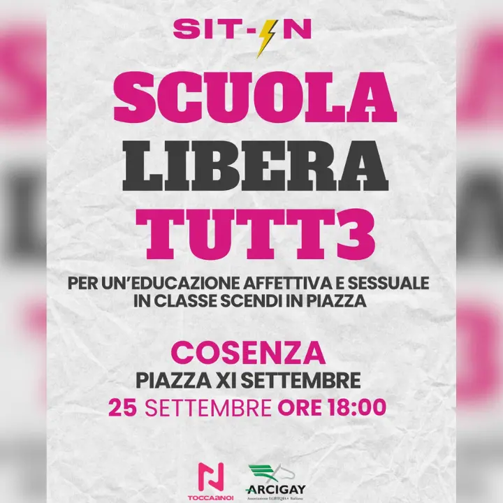 Cosenza si mobilita contro la risoluzione anti-gender della Lega: sit-in in piazza XI settembre
