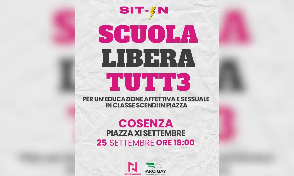 Cosenza si mobilita contro la risoluzione anti-gender della Lega: sit-in in piazza XI settembre
