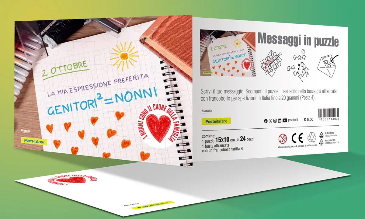 Festa dei nonni, ecco due cartoline da collezione di Poste Italiane