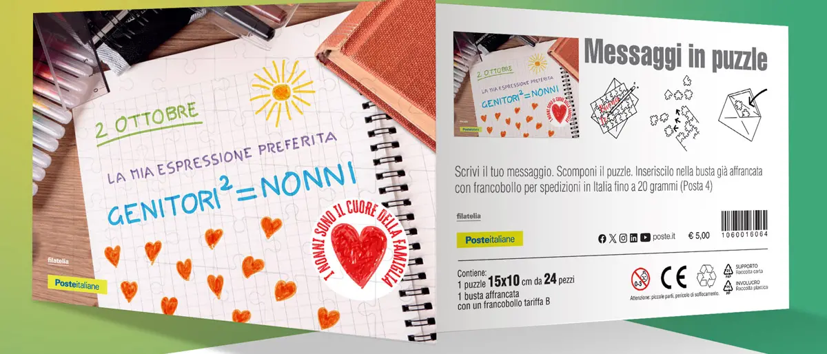 Festa dei nonni, ecco due cartoline da collezione di Poste Italiane