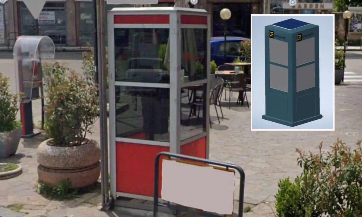 Cosenza, una biblioteca nella vecchia cabina della Sip a via Nicola Serra
