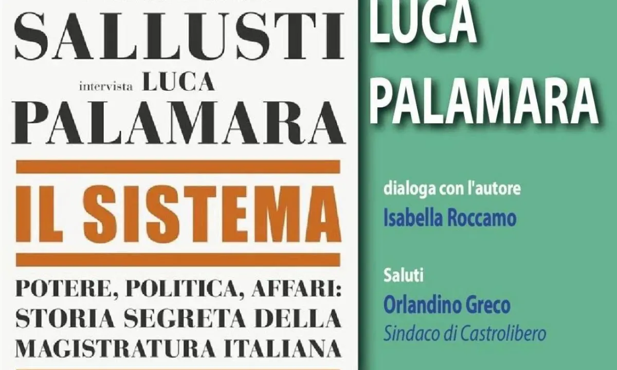 Sistema magistratura, a Castrolibero si parla del libro su Luca Palamara