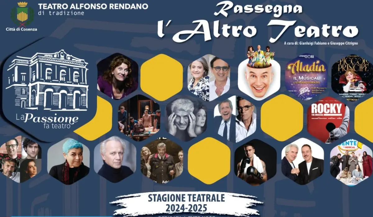 Rassegna L’Altro Teatro 2024-2025, grandi nomi sul palco del Teatro Rendano