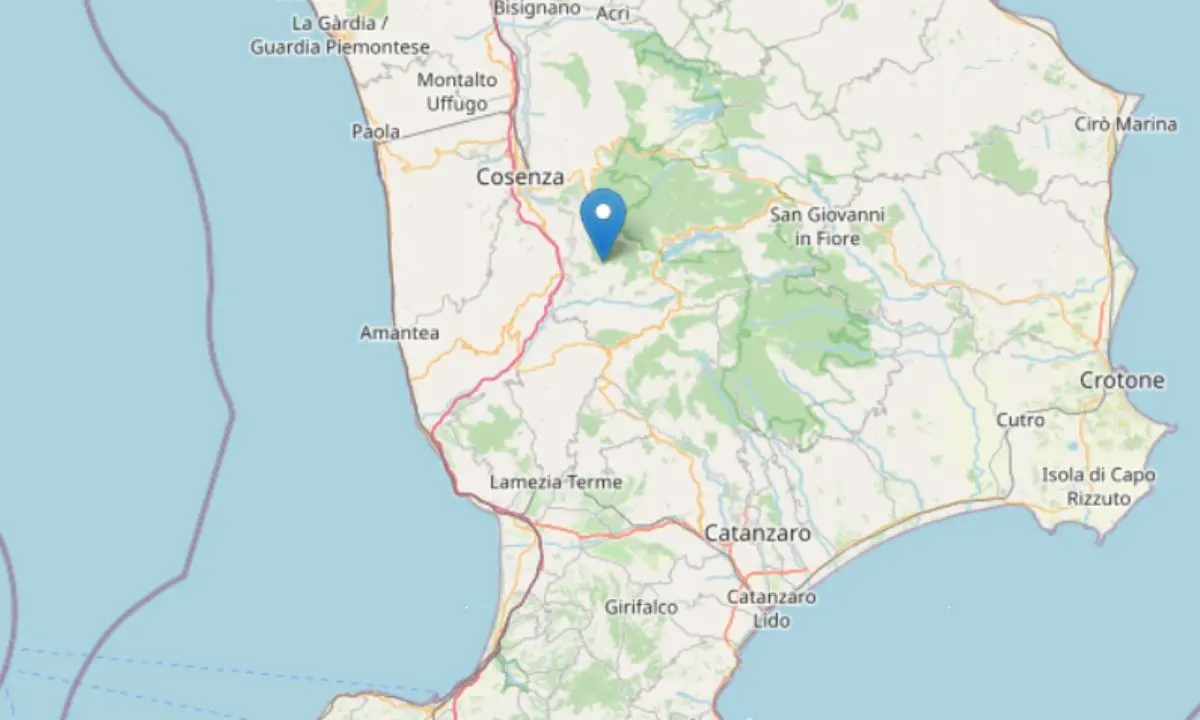 Forte scossa di terremoto nel Cosentino, ecco magnitudo ed epicentro