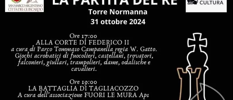 La Partita del Re 2024 a San Marco Argentano: spettacoli medievali e rievocazioni storiche
