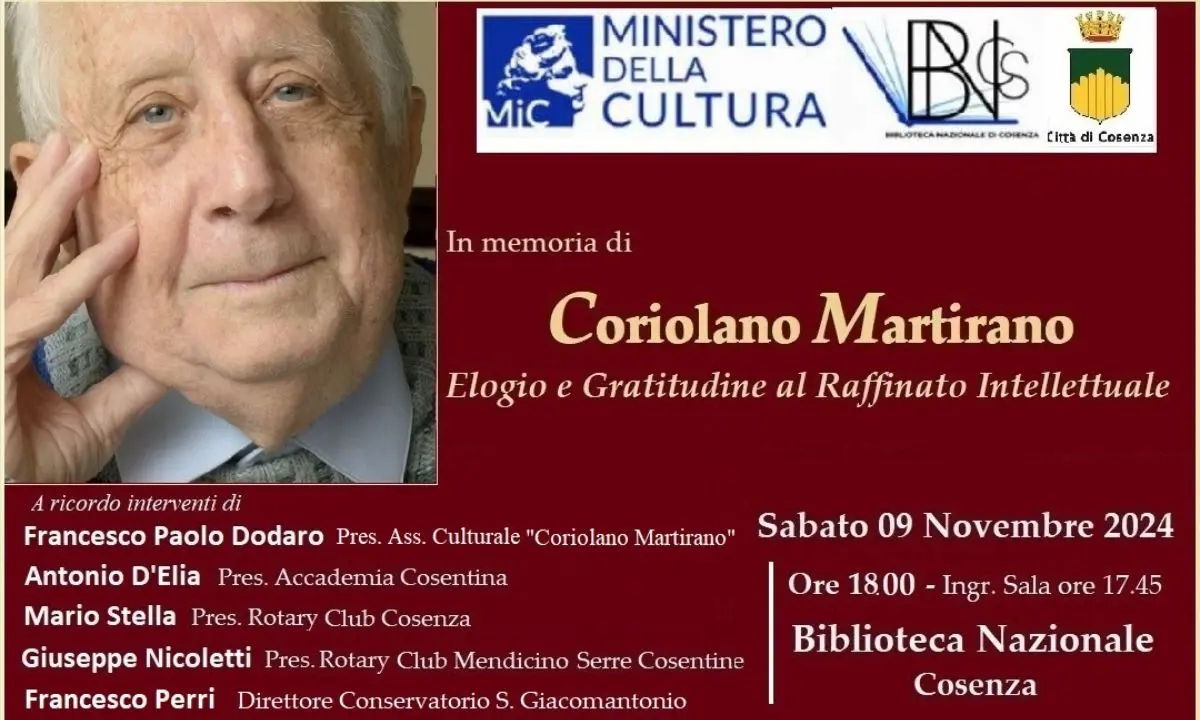 Omaggio a Coriolano Martirano, Cosenza celebra il suo illustre storico