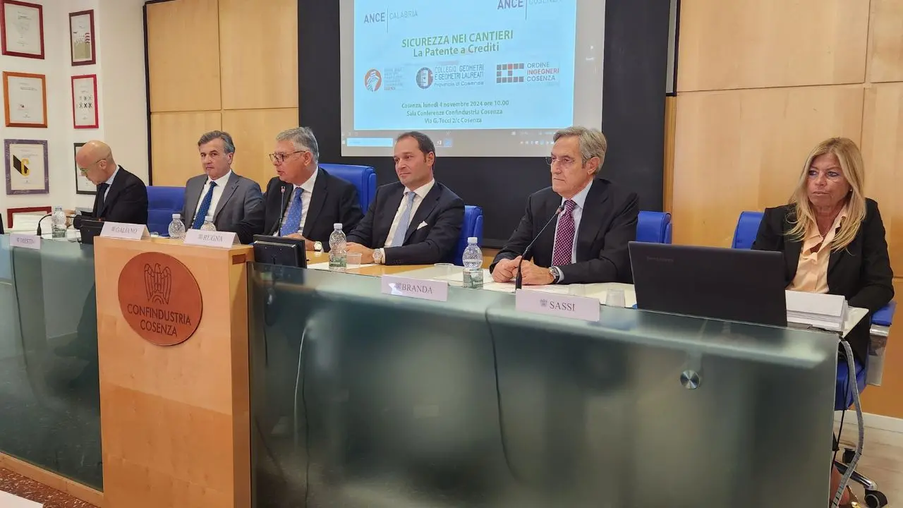 Cosenza, seminario di Ance su sicurezza nei cantieri e patente a crediti