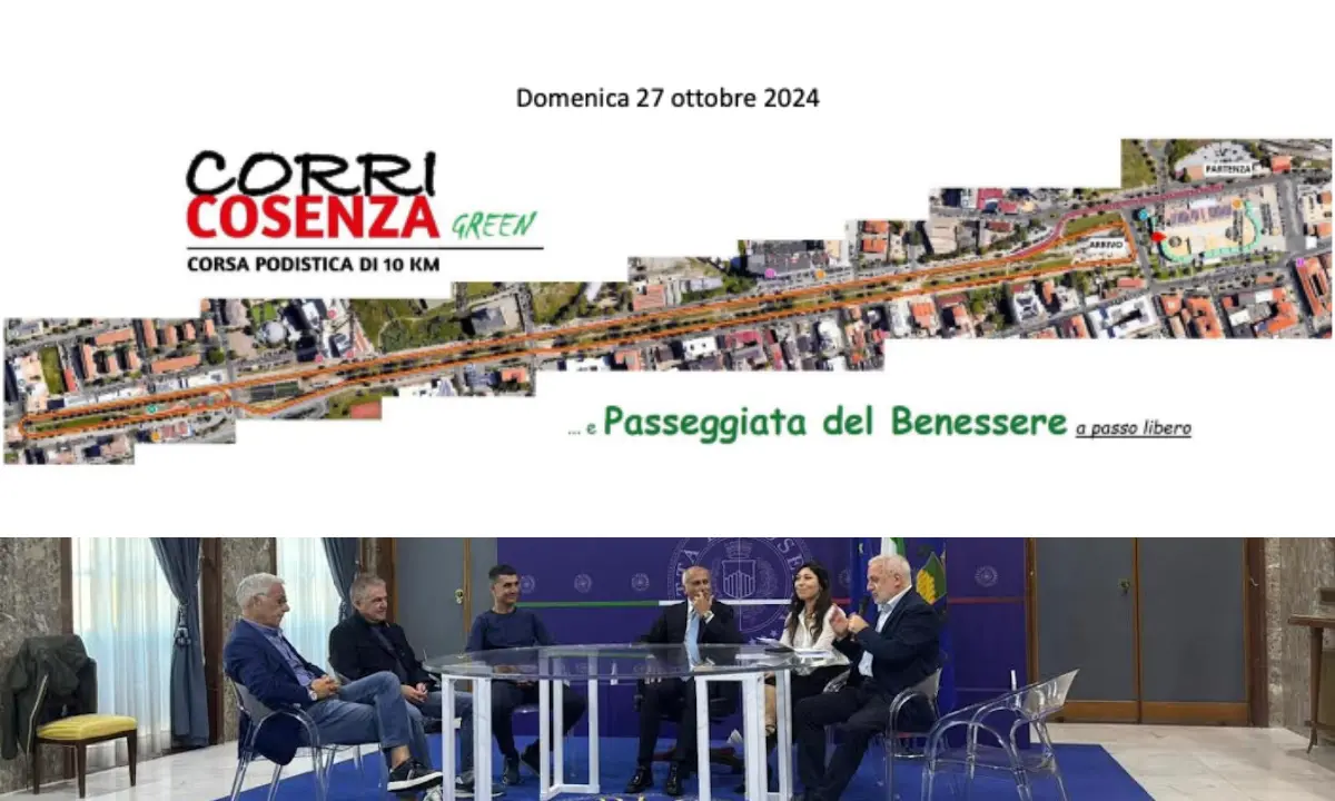 Corri Cosenza Green, il 10 novembre la corsa podistica della città