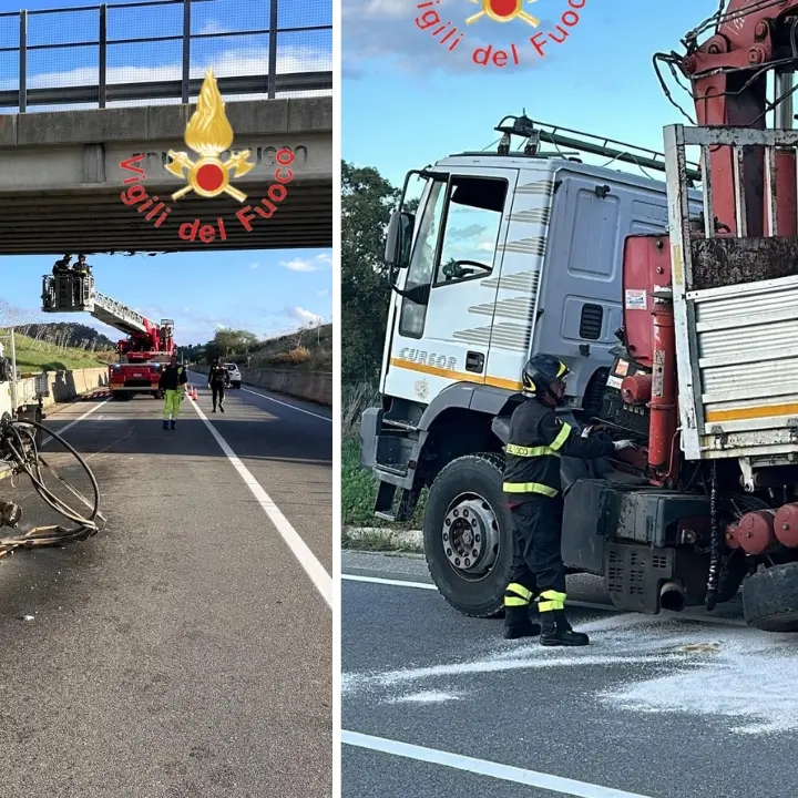 Incidente sulla SS107. Mezzo sbanda e colpisce il viadotto