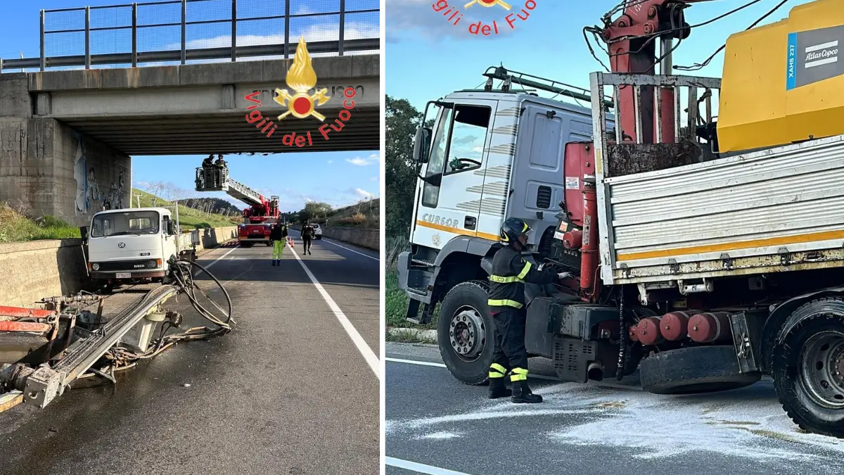 Incidente sulla SS107. Mezzo sbanda e colpisce il viadotto