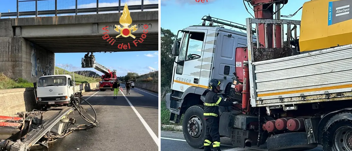Incidente sulla SS107. Mezzo sbanda e colpisce il viadotto