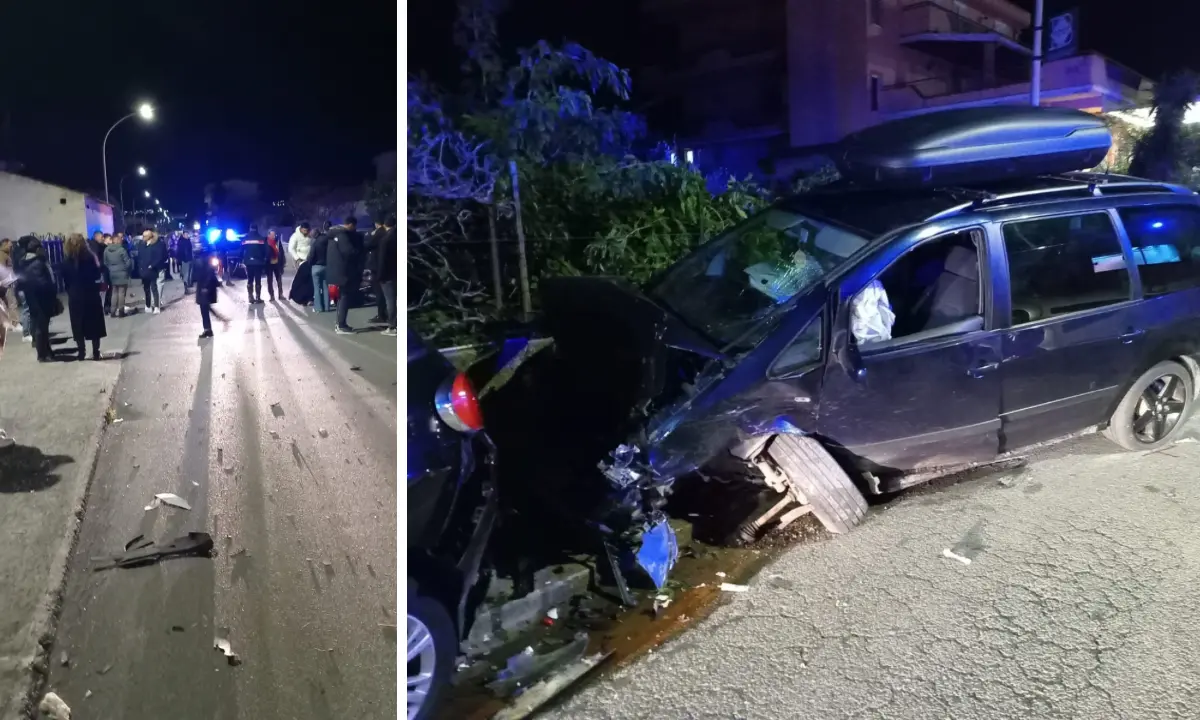 Scalea, sbanda e finisce su altre macchine parcheggiate. Vivo per miracolo