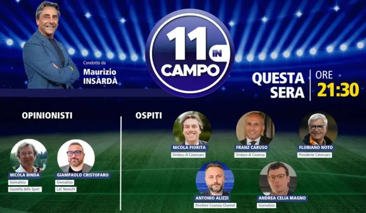 Il derby di Calabria si gioca su LaC: i sindaci di Cosenza e Catanzaro e il presidente giallorosso Noto ospiti di “11 in campo”