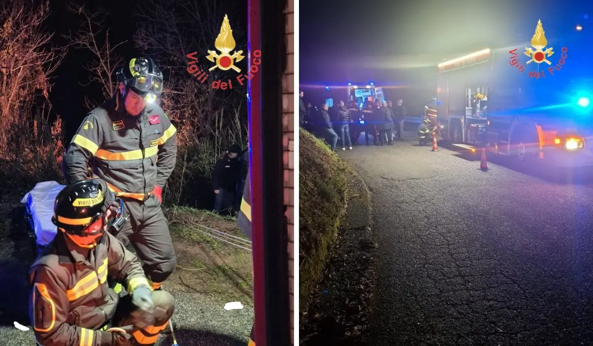 Conflenti, auto precipita in uno strapiombo: i pompieri salvano il conducente