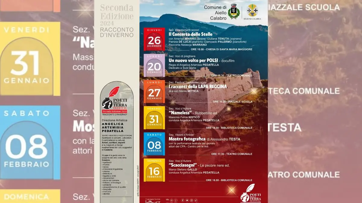 Aiello Calabro, secondo appuntamento con i \"Poeti della Terra\"