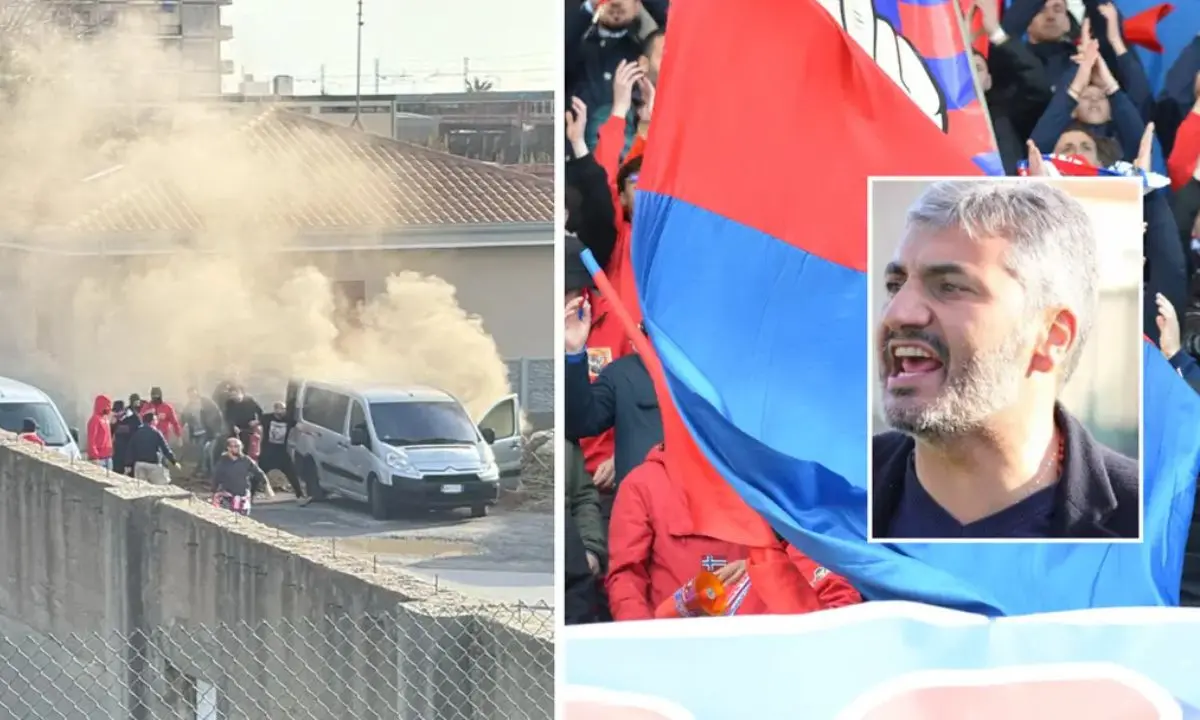 Paolana-Rossanese, furgone incendiato e accuse di violenza dai tifosi ospiti
