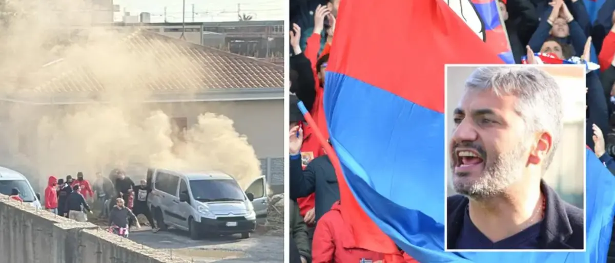 Paolana-Rossanese, furgone incendiato e accuse di violenza dai tifosi ospiti