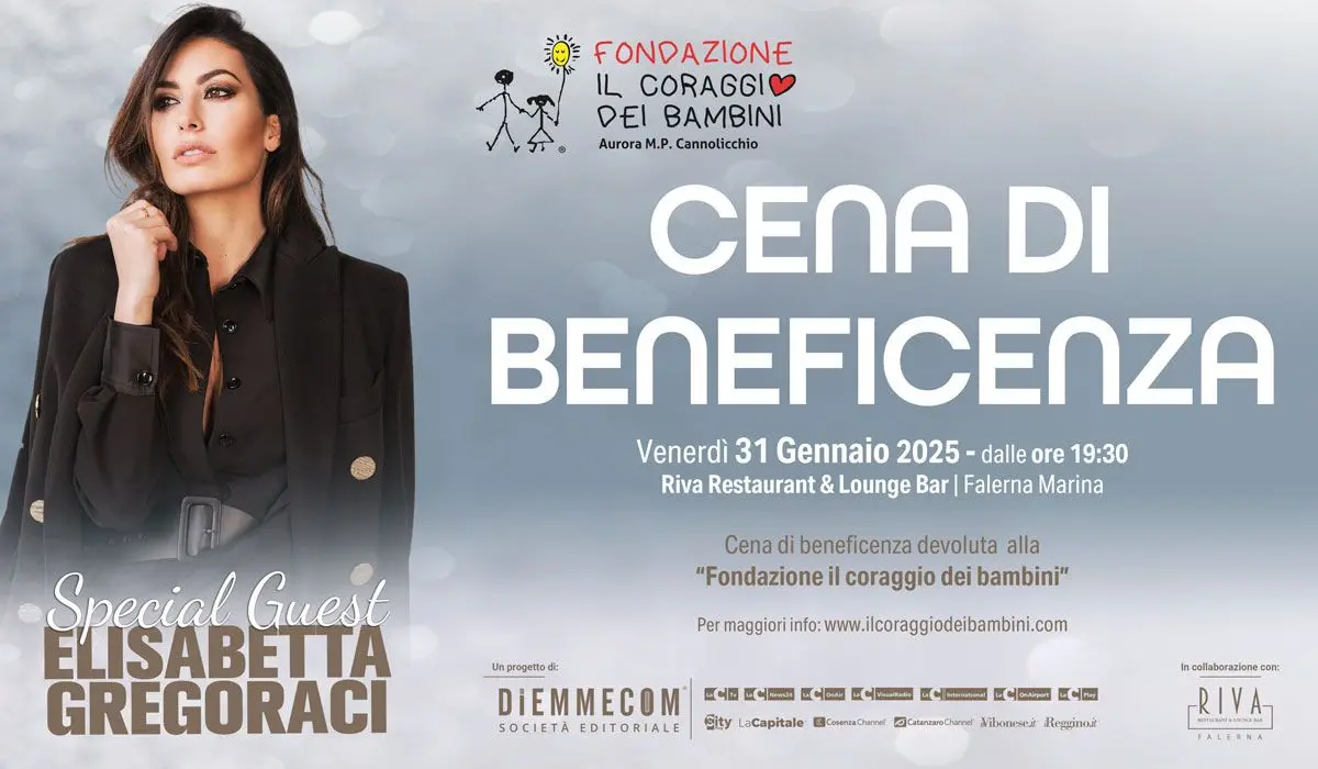 Diemmecom solidale, cena di beneficenza per la Fondazione \"Il Coraggio dei Bambini\": ospite d’onore Elisabetta Gregoraci