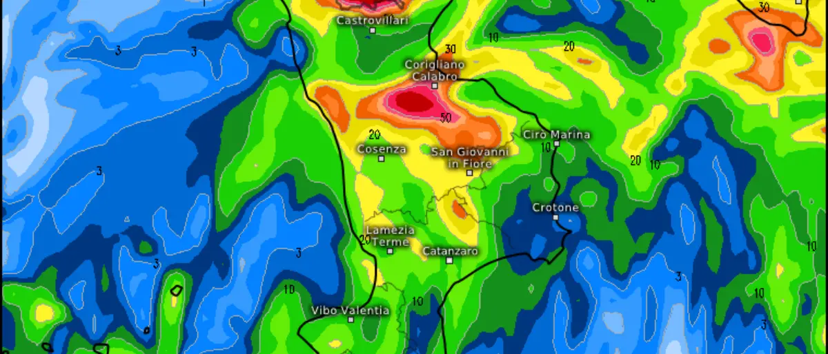 Meteo Cosenza, nel weekend in arrivo temporali e neve sui monti