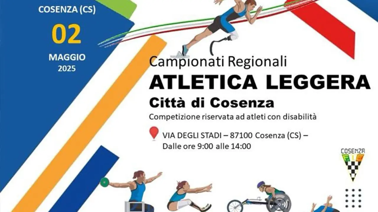 Cosenza ospita i Campionati regionali di Atletica leggera riservati ai diversamente abili