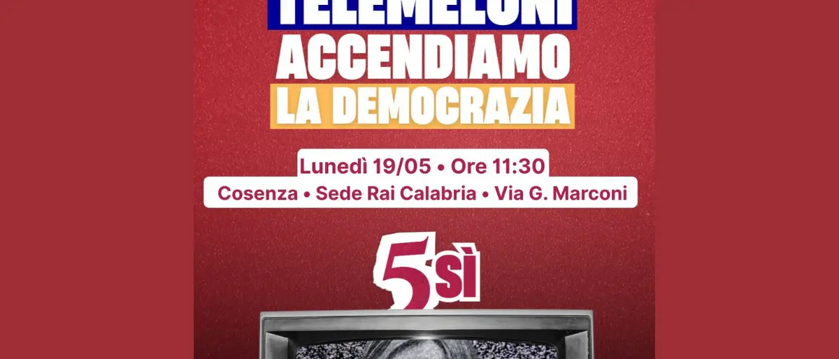 Referendum, il Pd scende in piazza a Cosenza contro il blackout informativo Rai