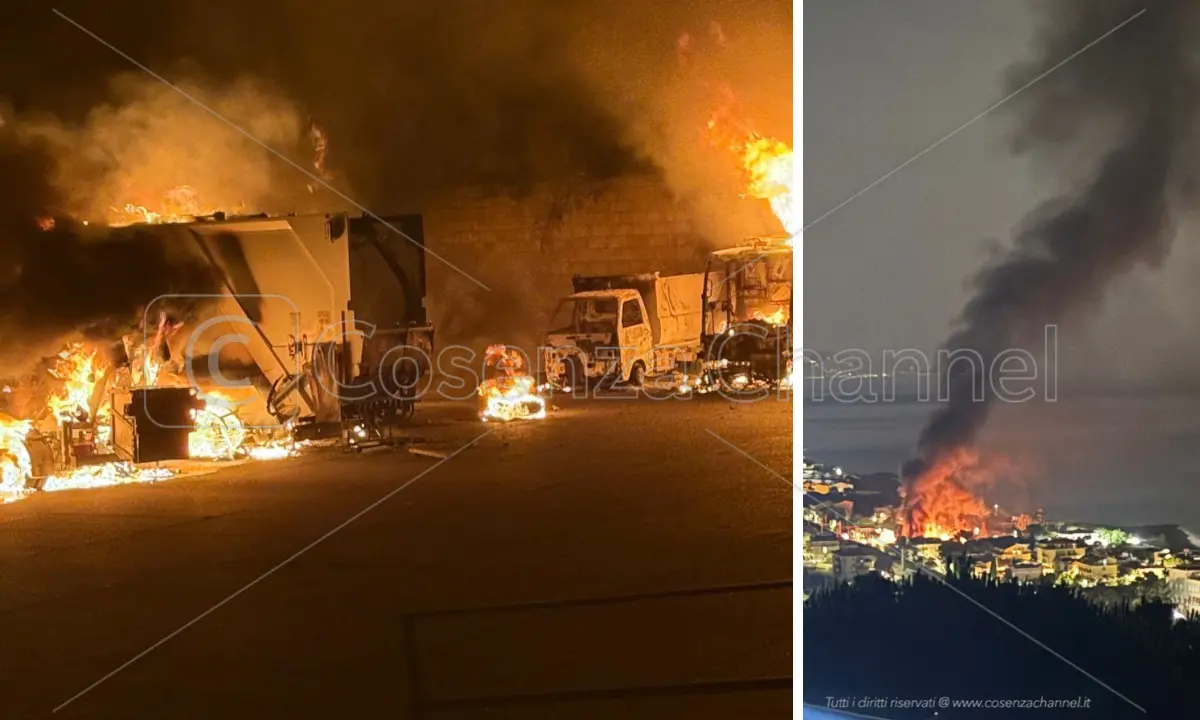 Cetraro brucia, in fiamme i mezzi di Ecologia Oggi. Si teme un’intimidazione