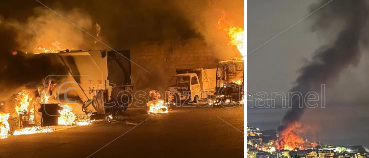 Cetraro brucia, in fiamme i mezzi di Ecologia Oggi. Si teme un’intimidazione