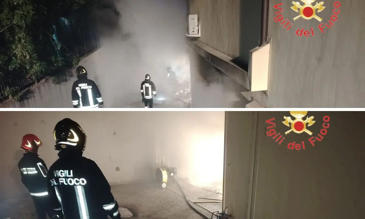 Corigliano Scalo, incendio in un garage: evacuato un intero condominio
