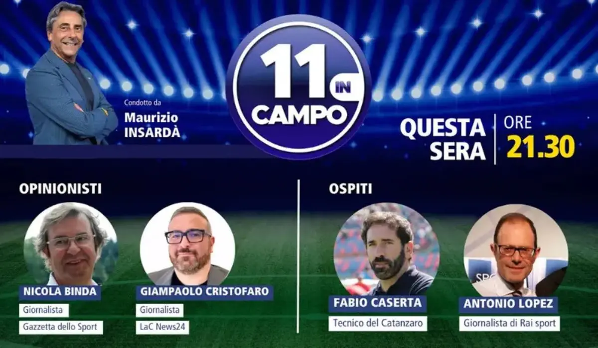Torna 11 in Campo, ospite l'allenatore del Catanzaro Fabio Caserta