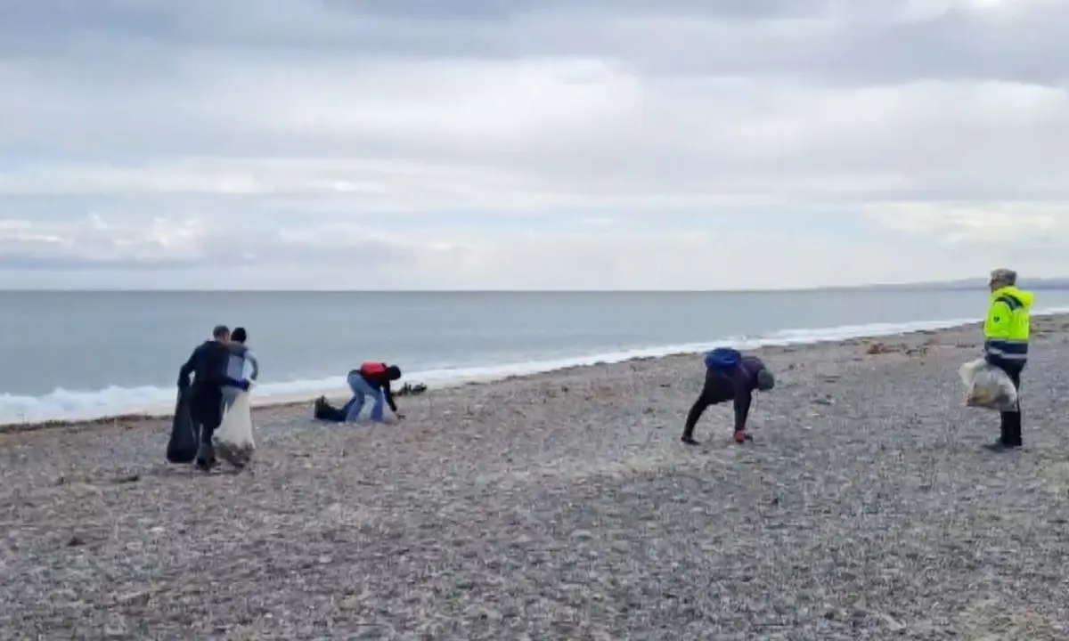 Schiavonea, i volontari ripuliscono la spiaggia invasa dai rifiuti
