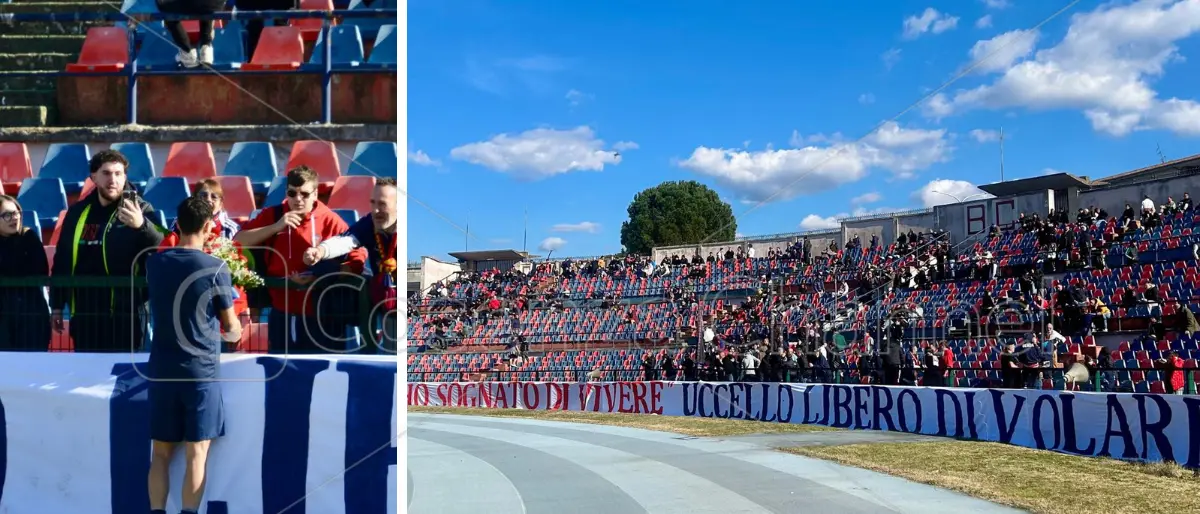 Un mazzo di fiori per Uccello, l'omaggio della società a Salvatore Iaccino | FOTO