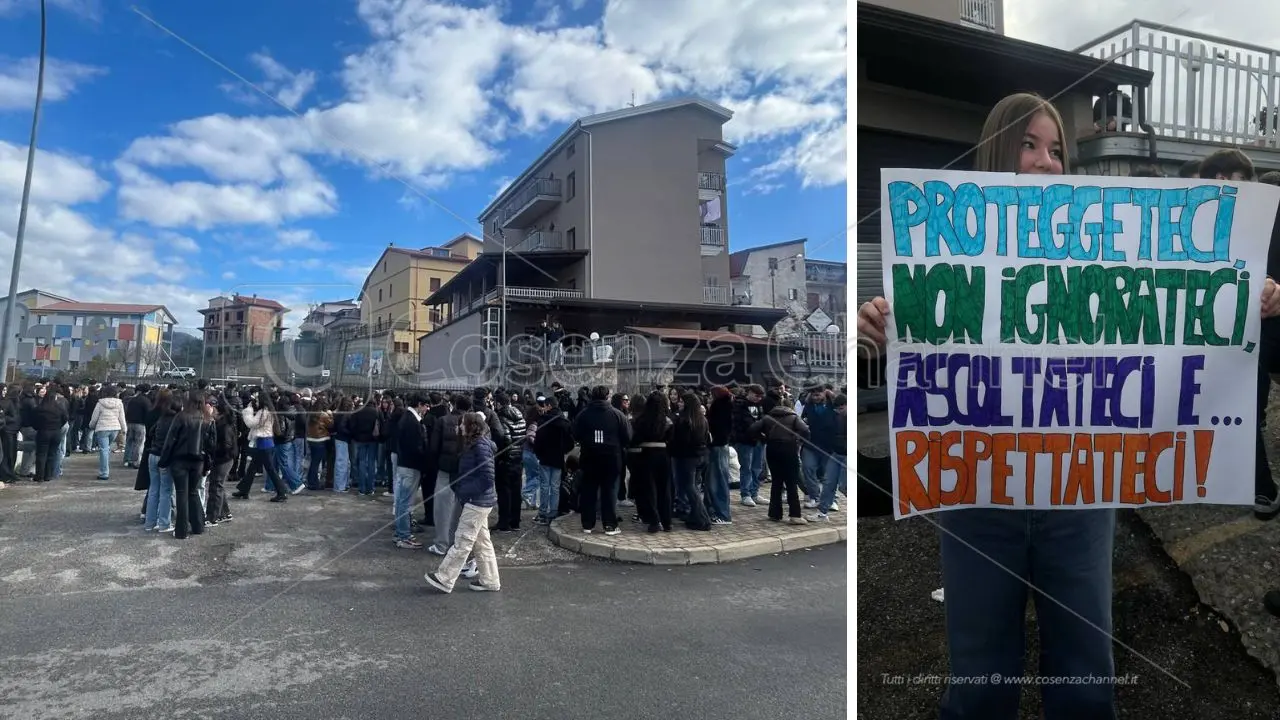 Acri, sit-in degli studenti per dire no al deepfake: «Chiediamo vicinanza per le vittime»