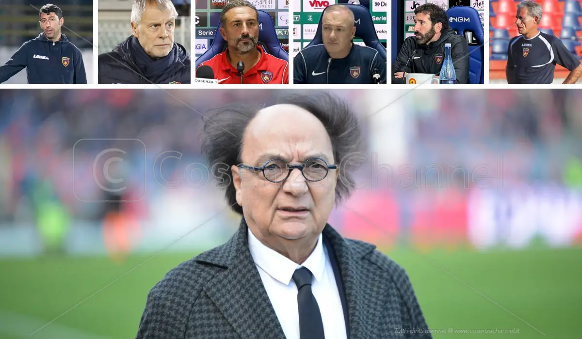 Cosenza Calcio, Alvini è l'undicesimo esonero dell'era Guarascio: soltanto in cinque sono riusciti a chiudere la stagione