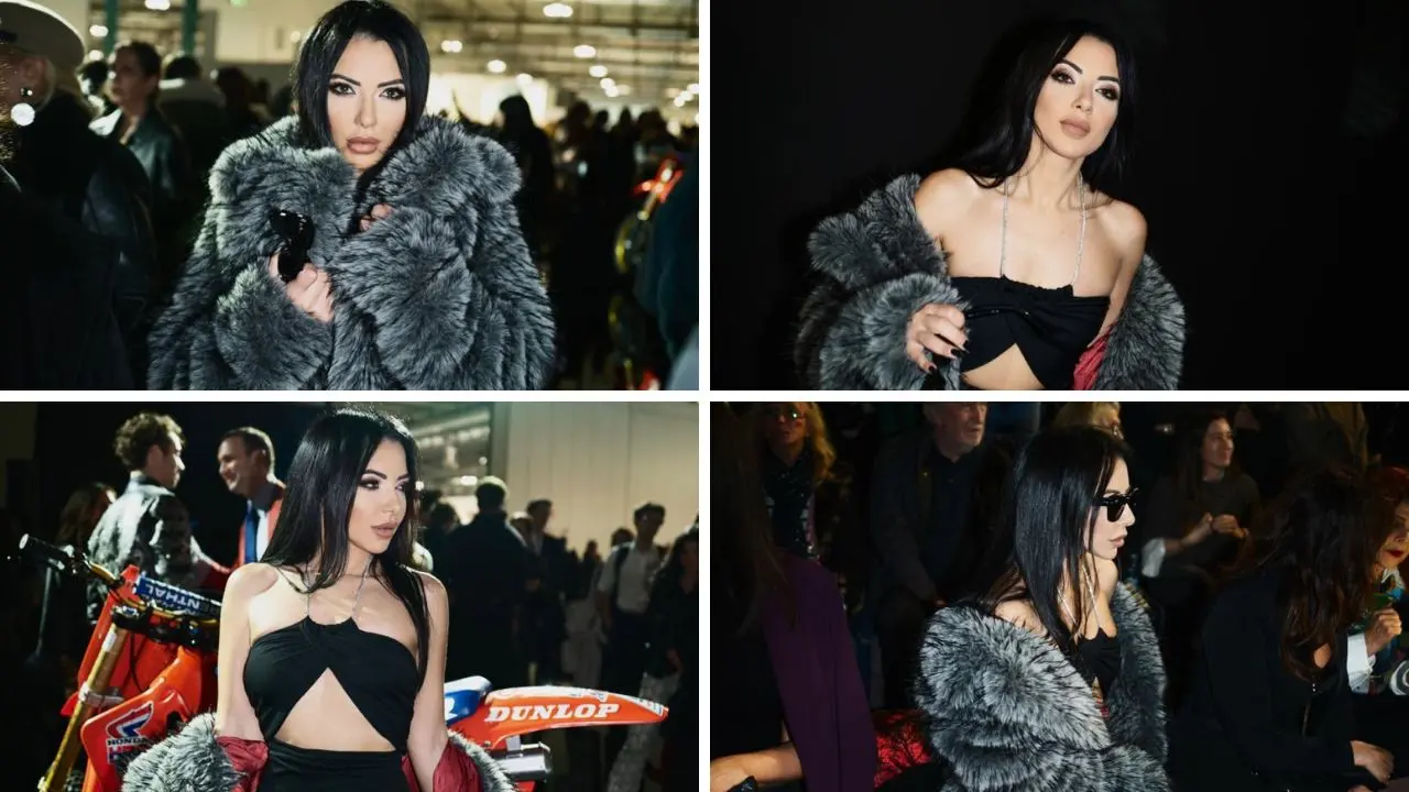 Milano Fashion Week, la modella calabrese Ortensia Imbrogno al fianco dello stilista Anton Giulio Grande