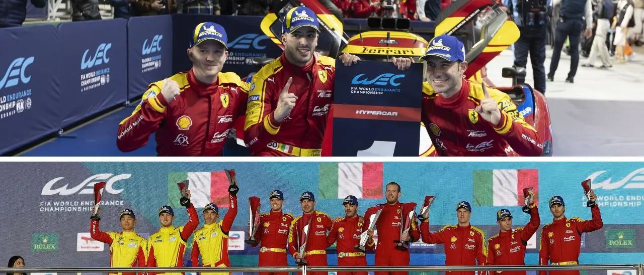 Tripletta Ferrari alla 1812km del Qatar, il cosentino Antonio Fuoco sul gradino più alto del podio