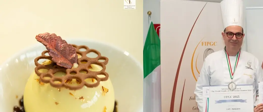 Francesco Curti, pasticcere di Corigliano Rossano, tra i primi tre al World Trophy of Professional Tiramisù 2025