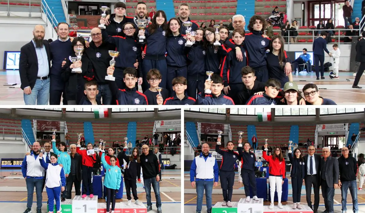 Campionato Regionale Under 14 di Spada: il Club Scherma Cosenza domina il medagliere | FOTO