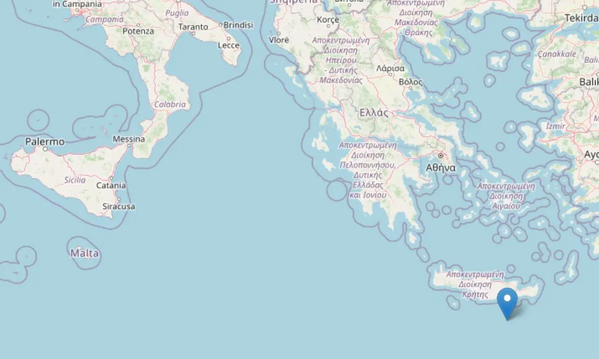 Terremoto a Creta: scossa avvertita anche nel Sud Italia