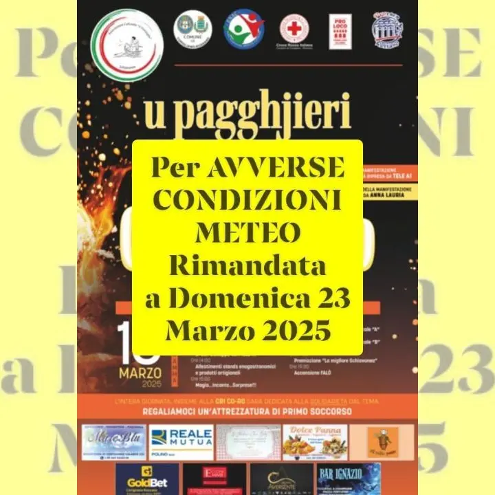 Maltempo a Schiavonea: rinviata la manifestazione in onore di San Giuseppe