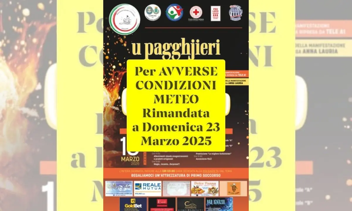 Maltempo a Schiavonea: rinviata la manifestazione in onore di San Giuseppe