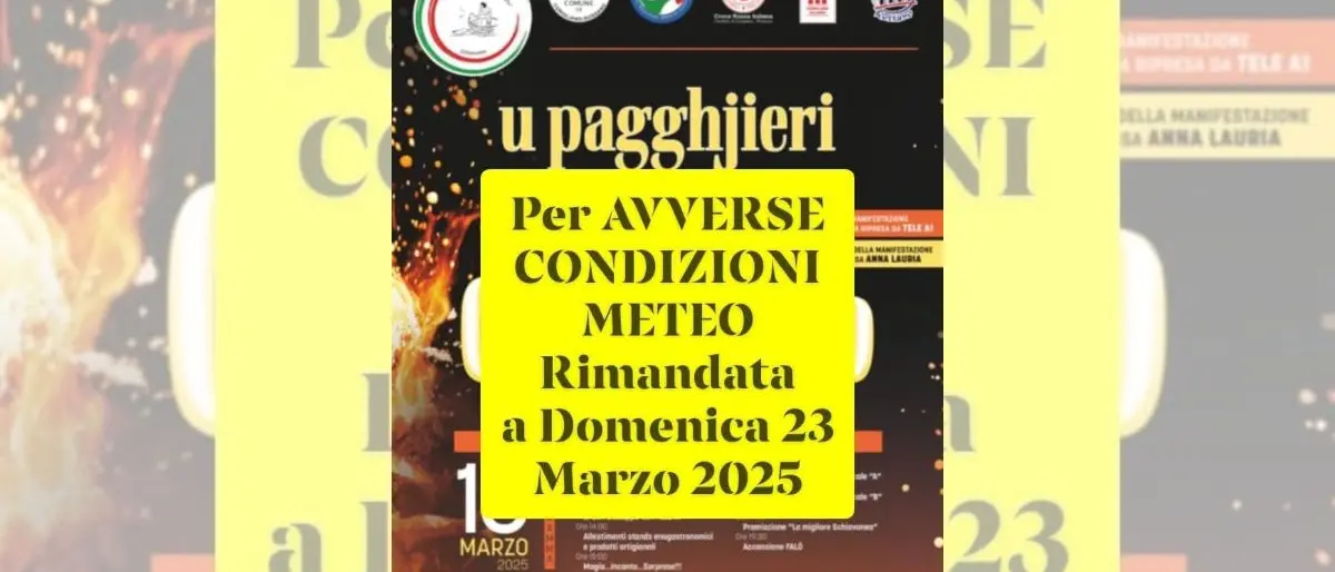 Maltempo a Schiavonea: rinviata la manifestazione in onore di San Giuseppe