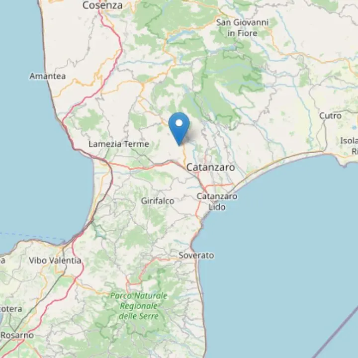 Serie di terremoti scuotono il Catanzarese: scosse fino a magnitudo 3.1