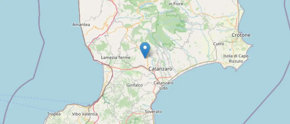 Serie di terremoti scuotono il Catanzarese: scosse fino a magnitudo 3.1