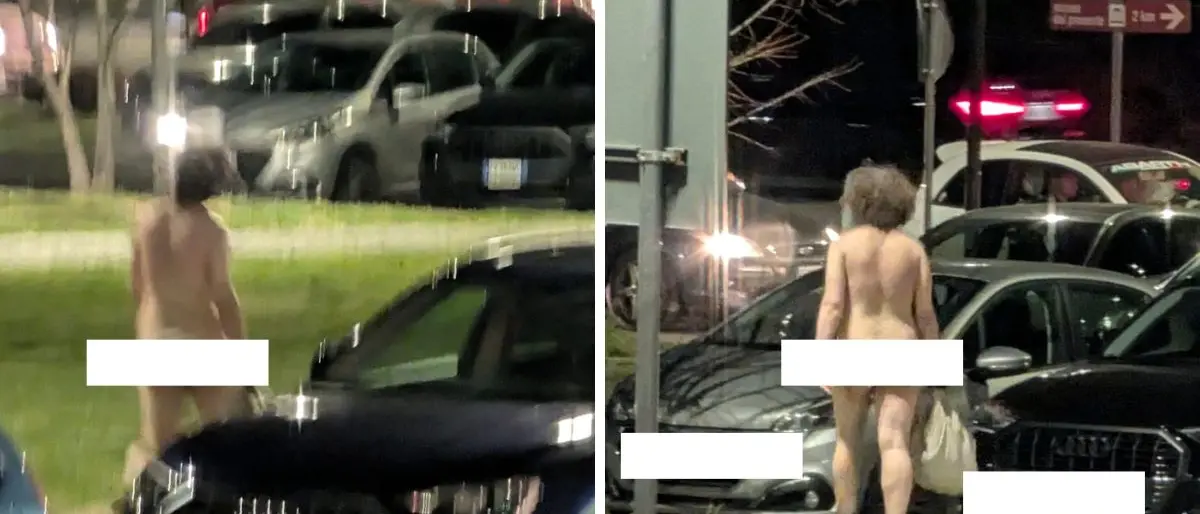 Uomo cammina nudo in via Rossini a Rende, grande sconcerto tra i passanti