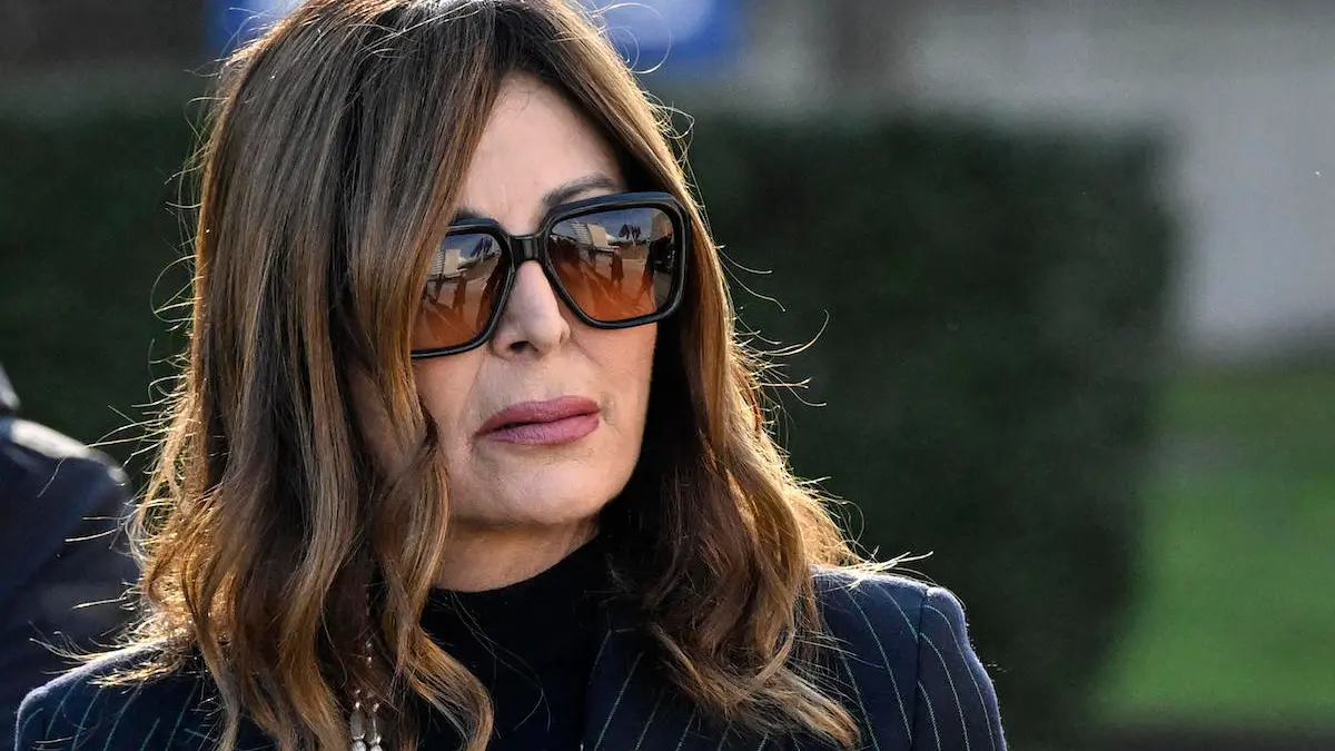 La ministra del Turismo, Daniela Santanche\\', in visita alla 51esima edizione del Nauticsud nella Mostra d\\'Oltremare a Napoli, accolta da Gennaro Amato 12 febbraio 2025. ANSA / CIRO FUSCO , ANSA