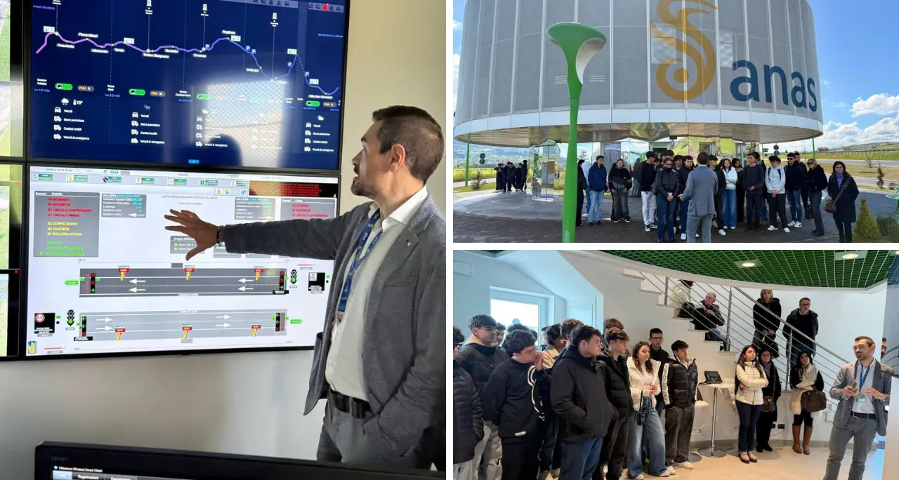 Acri, studenti dell’Istituto Julia-Falcone in visita alla \"Green Island\" Anas sull'A2